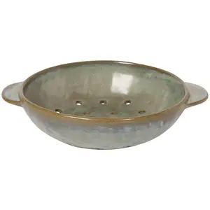 7-in Gray Stoneware Ceramic Bowl, Stylish Kitchenware for Fruit Display, Serving Tableware