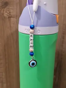 Personalized Evil Eye Owala Bottle Charm - Custom Name Tag Accessory for Owala and Stanley Water Bottles