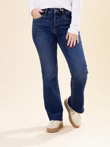 Vervet High Rise Raw Hem Kick Flare Jeans | 0-24W