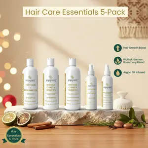 Mayam Beauty Hair Growth Bundle 5-Piece Set with Biotin Cinnamon Rosemary & Argan Oil  Made in Mexico Haircare Bergamot Conditioner Keratin Repair Restore