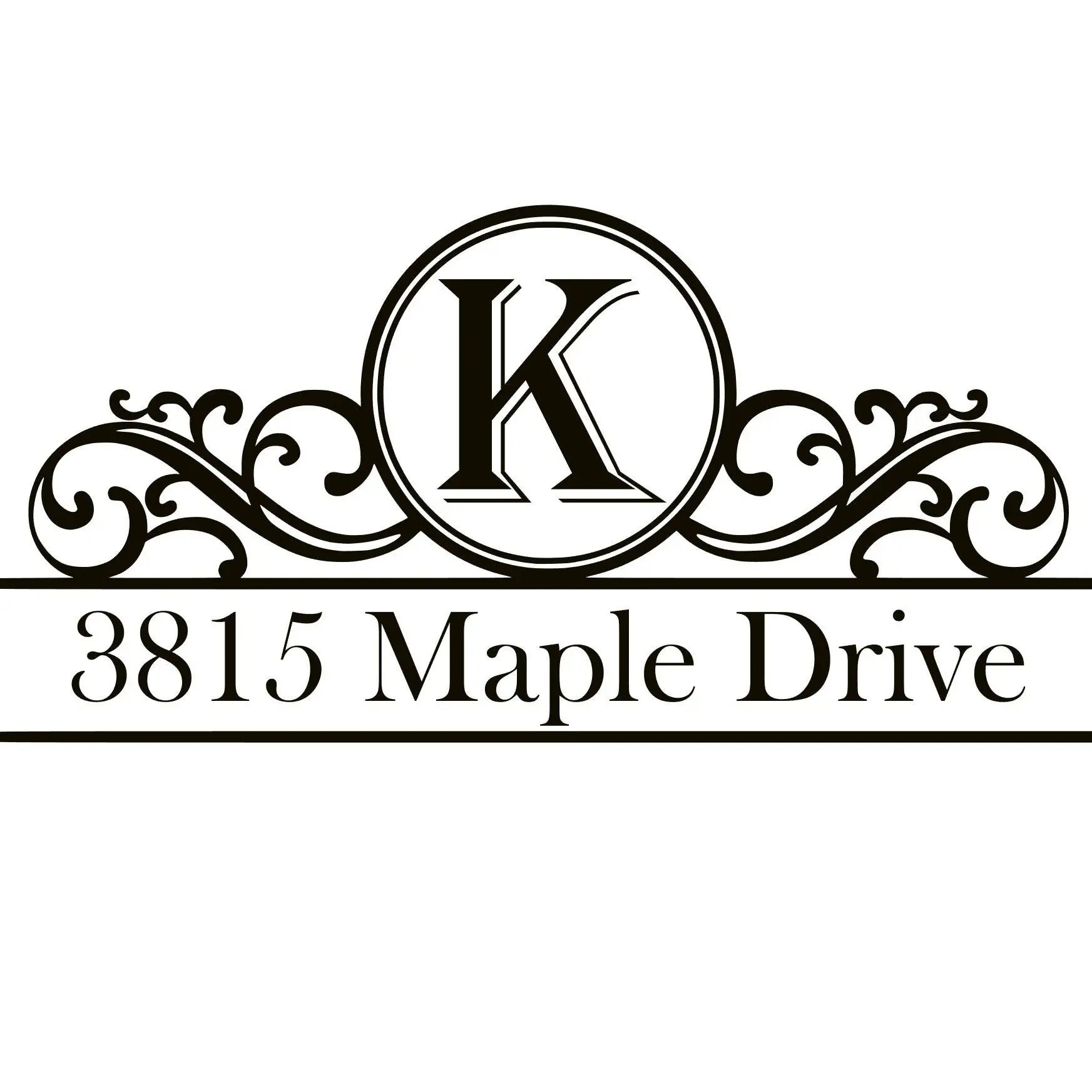 Custom Family Name Monogram Address Mailbox Box Vinyl Decal Mail Box