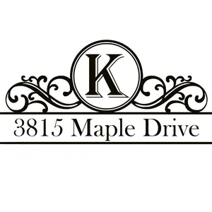 Custom Family Name Monogram Address Mailbox Box Vinyl Decal Mail Box