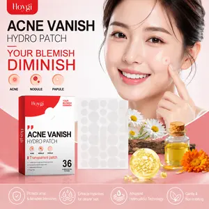 Hoygi Invisible Pimple Patches | Facial Hydrocolloid Pimple Patches, Draws Out Puss & Redness, Day & Night Use, 36 Patches/Box, Tea Tree Oil + Chamomile Formula