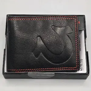 True Religion Genuine Leather Bifold RFID Blocking Protection Black Men Wallet
