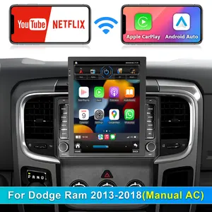 IYING Car Stereo Radio for 2013-2018 Dodge Ram 1500/2500/3500 with 9.7" Touch Screen Android 12 support Wireless CarPlay and Android Auto GPS Navigation Bluetooth Backup Camera (Only fit Manual AC) Car Media Player Car Video Player