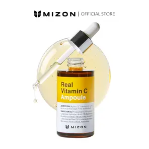 MIZON Real Vitamin C Ampoule - 19% Pure Vitamin C, No Water, 10 Ingredients | Brightening, Hydrating & Antioxidant Serum (1.01 fl oz) Lightweight Correction