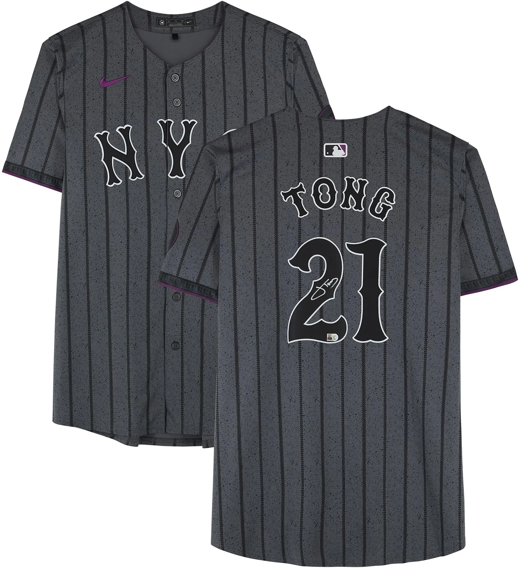 Jonah Tong New York Mets Autographed Black & Grey Nike City Connect Limited Jersey - Fanatics Authentic Certified - MLB Memorabilia