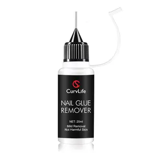 20ml Pinpoint Nail Glue Remover for Press on, Multi-Functional Remover for Nails Tips, Gentle Glue Remover for Gel x Nails, Non-Acetone Nail Polish Remover