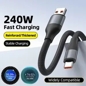 KAXOE 240W Fast Charging Cable Titanium Alloy Fast Charging Data Cable USB to Type-C for iPhone for Samsung for Xiaomi