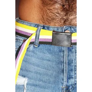 Nonbinary Pride Clasp Belt - Purple