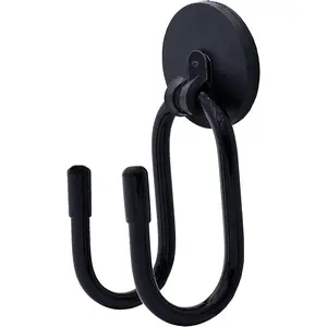 Adjustable Magnetic Hanger,Strong Magnetic Hook for Cowboy Hat, Hard hat,Headphone,Shoes,Toys,Umbrella,Extension Cords,Tools,Bags,Towels,Gloves,etc - No Scratches to The Surface - W Style