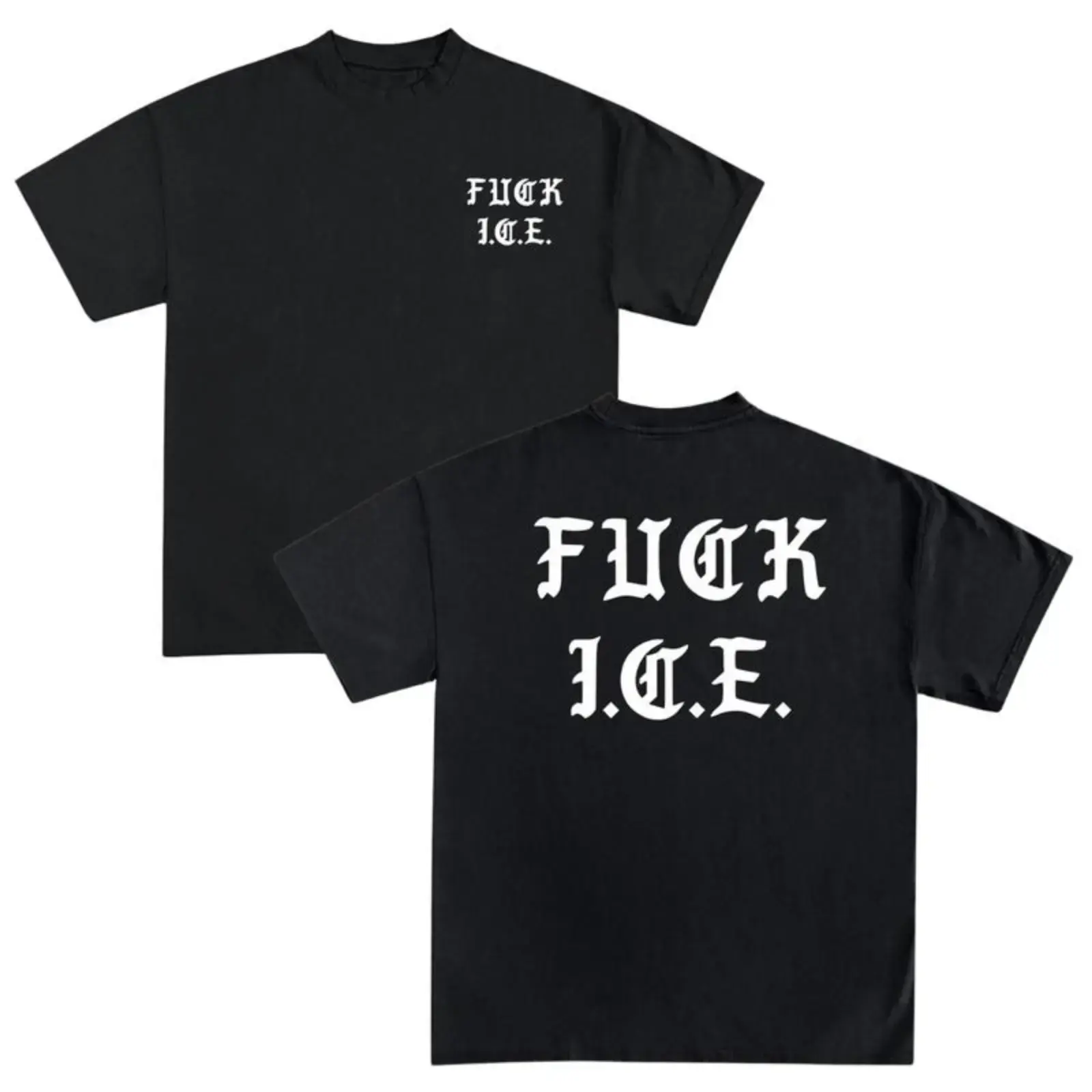 🖤 🔠 Old English T-Shirt, Funny Political Shirts, Pro Immigration Tshirt, Anti-ICE Shirt, Anti-Trump Tee, Social Justice Shirt