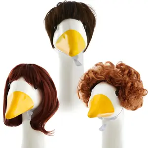 3 Pcs Porch Goose Wigs Porch Goose Outfit Suitable for 17 Inch and 23 Inch Statue Cute Outdoor Statue Accessories Patio Yard Goosey Wig for Lawn Goosey Garden
