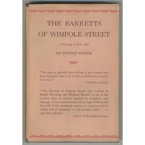 USED-Barretts of Wimpole Street by Rudolf Besier (Hardcover)