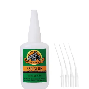 2pcs 450 Glue Low Less Odor Instant Adhesive, 50ML Bottle with Cap Leather Acrylic Oil-Based Glue for Home & Handmade Projects