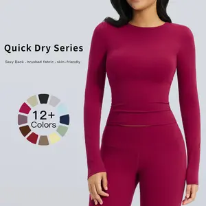 Tenwolf Women’s Long-Sleeve Yoga Top for High-Intensity Workouts, Pilates, and Running