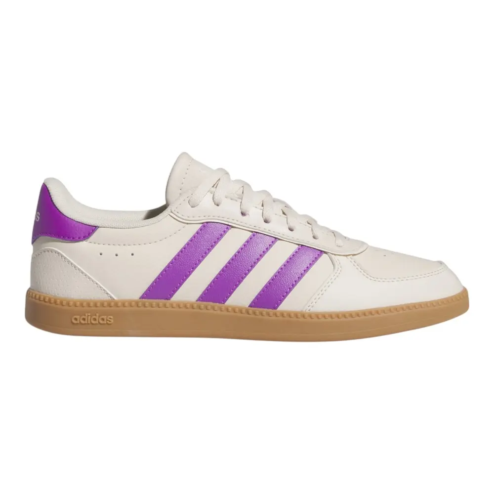 adidas Womens Breaknet Sleek Sneakers Shoes Casual - Off White, Purple