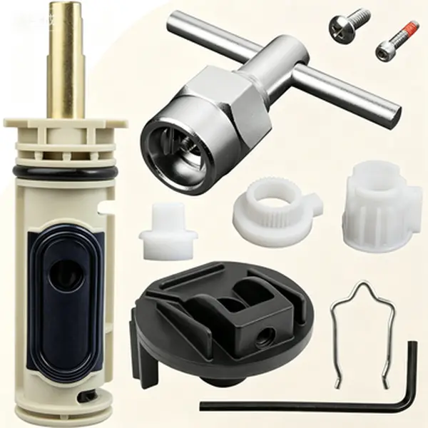 Replacement Cartridge Kit with Removal Tool 104421 and Handle Adapter 116653 for Moen, Compatible with One Handle Posi Temp Shower Cartridge, Durable No-Leak Fit, Easy Installation with Removal Tool, Long-Lasting Rust-Resistant Construction, Reusable No-D