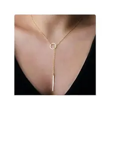 Gold Simple Circle Chain Necklace - Simple Design, No Pendant, Ideal for Everyday Wear