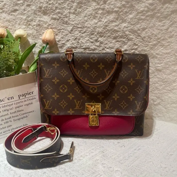 Pre-owned Louis Vuitton Olympe MM Monogram Magenta Bag 21725500