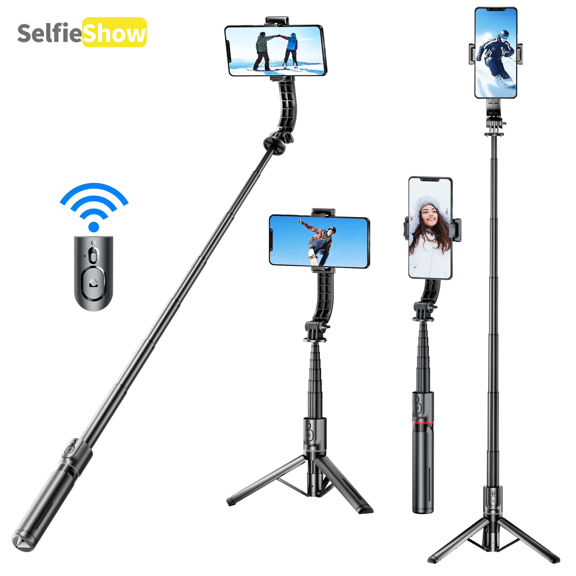 Portable Tripod Selfie Stick with Bluetooth Remote, Reinforced Phone Stand for TikTok, Vlogging, Travel & Content Creators，tiktokshopbacktoschool