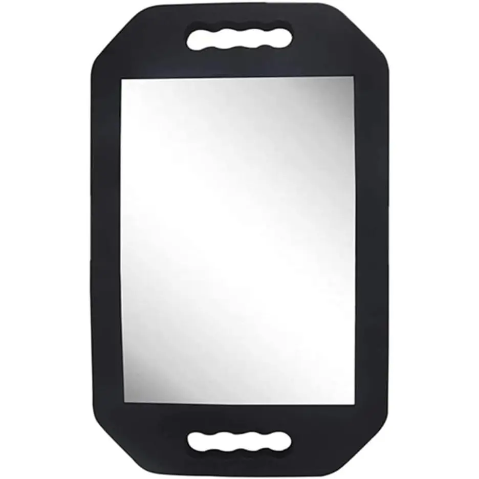 Double Handle Mirror - Large Hand Held Mirror(16.14" x 9.84") Barber Mirrors Handheld,Salon Hand Mirrors with Handle,Barbershop Hair Salon Equipment Hairstylist and Barber Accessories