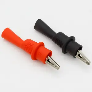 2 Pairs Alligator Crocodile Test Clip Clamp For Multimeter Tester Probe New, Industrial Measurement Instrument Accessory
