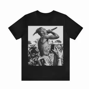 Xxxtentacion Black And White Photo Show Graphic Vintage T-Shirt Menswear Top, Unisex Cotton Graphic Shirt