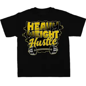 Heavy Weight Hustle T-Shirt for Men Big & Tall Sizes True to Size Comfortable plus size Wear graphic Tee