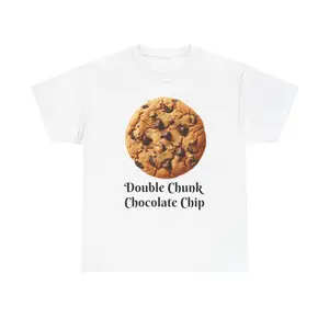 Men's and Women's Double Chunk Chocolate Chip Cookie Short Sleeve T-Shirt