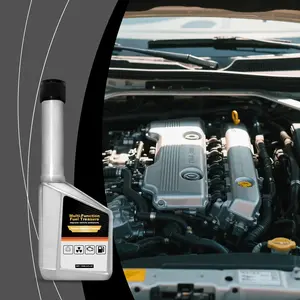 Gasoline fuel additive, cleans carbon deposits, reduces fuel consumption, protects car engine parts, maintenance cleaner