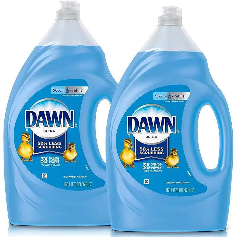 2 Pack Dish Soap Ultra Dishwashing Liquid Dish Soap Refill Dish Detergent Liquid Original Scent, 56 Fl Oz