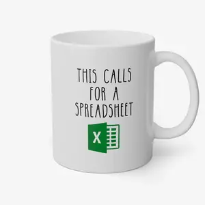 This Calls For A Spreadsheet Funny Accounting Accountant Coffee Mug SF4