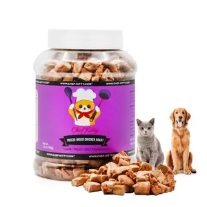 Chicken Hearts for Dogs | Cat Treats Freeze Dried, 100% Human Grade, Single Ingredient | High Protein Cat & Dog Food Toppers | No additives or Preservatives | Inspected & Tested in USA