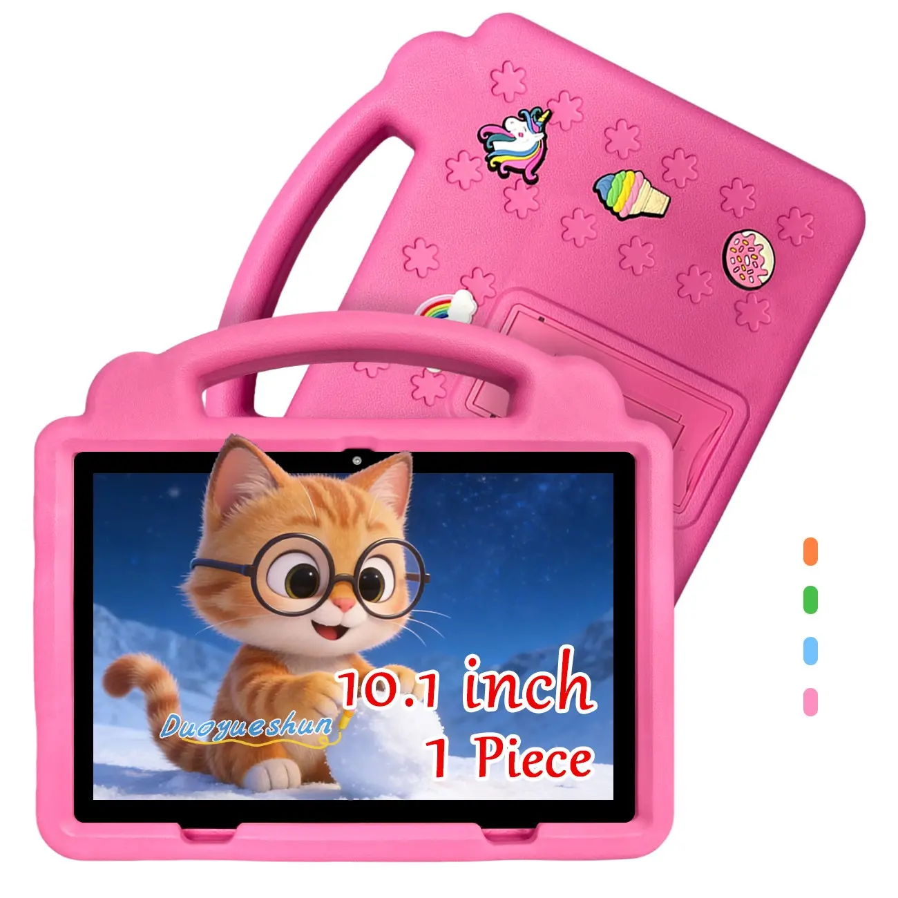 10.1-inch Children's Learning Tablet, Touchscreen Tablet, Android Wifi Tablet, 54 WiFi HD IPS Screen + Dual Cameras + Bluetooth, Shockproof Case + Parental Control, Support Online Classes and Games, Education through Entertainment, Kid Tablet