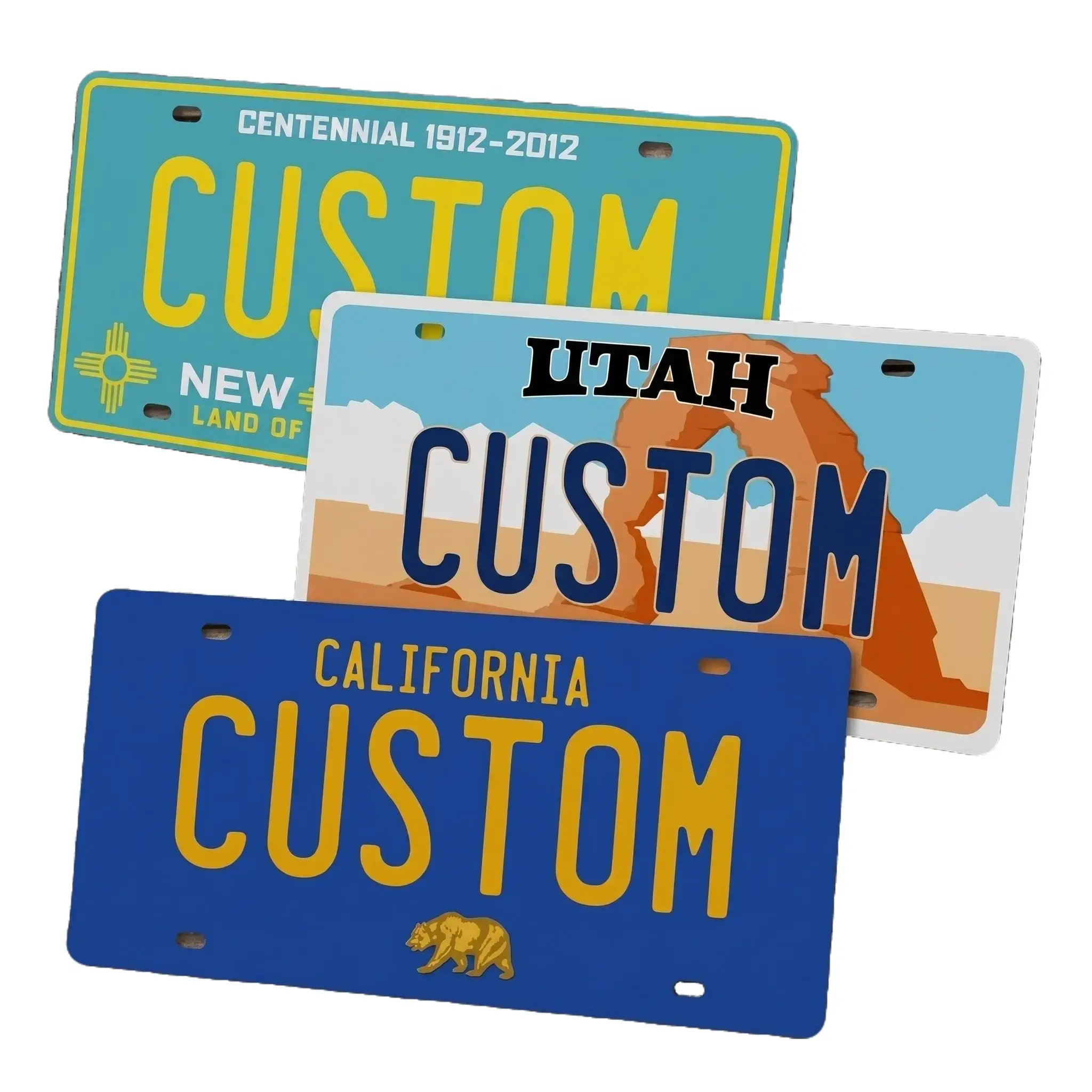 Personalized U.S. Car License Plates - Custom Metal Plate