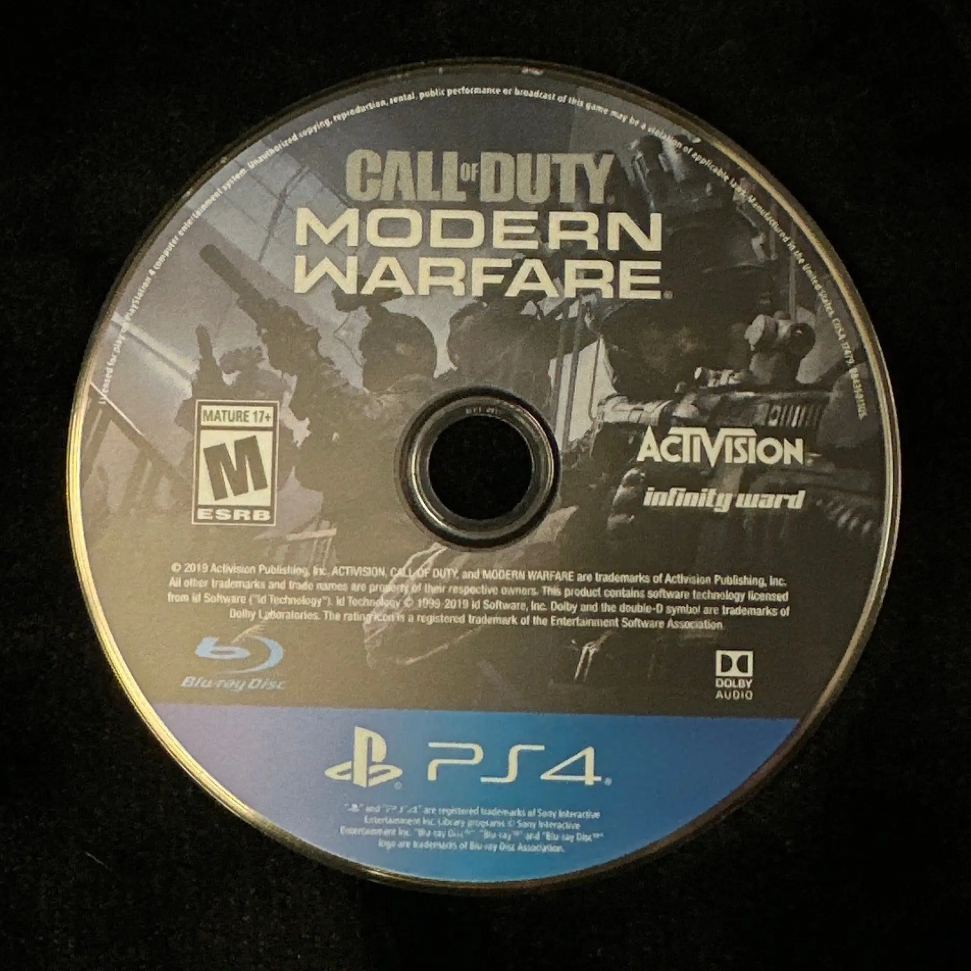 Call of Duty (COD) Modern Warfare for PS4 (loose disc)