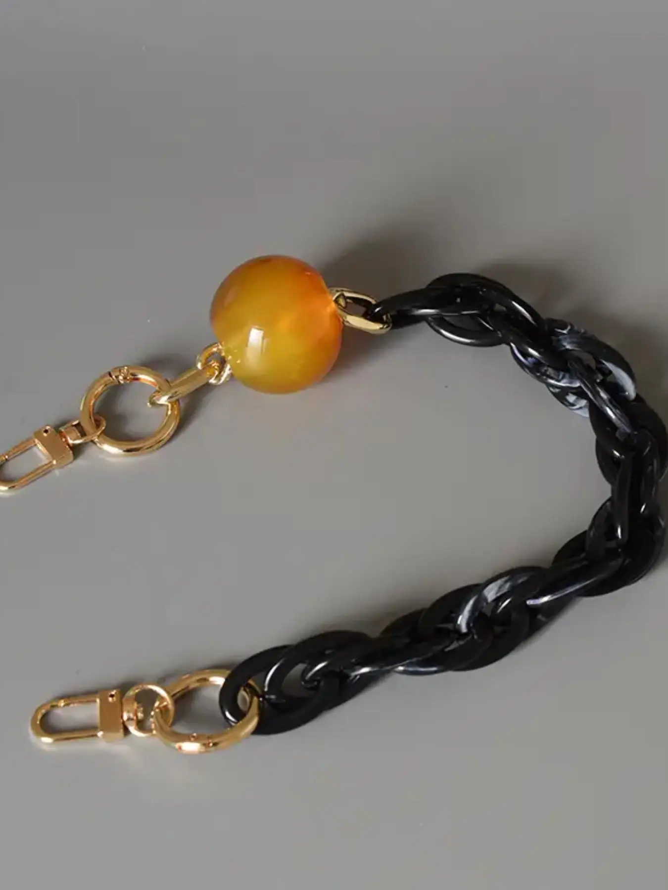 Simple Acrylic Chain, Multifunctional Fashionable Beaded Decorative Chain for Women & Girls, Trendy All-match & Exquisite DIY Bag Accessories