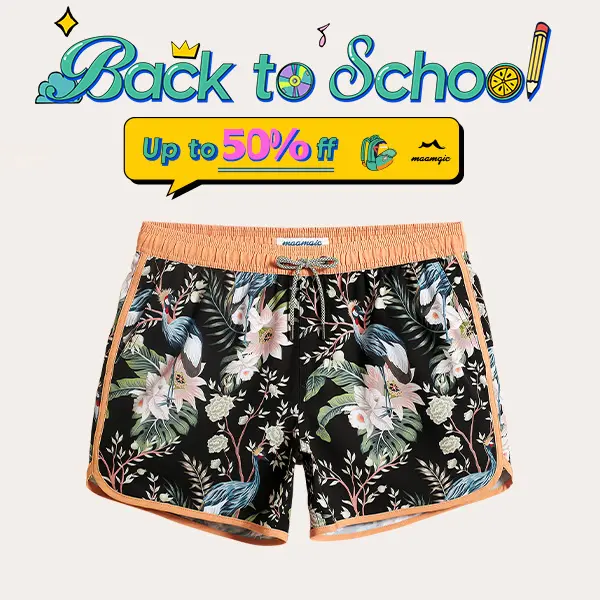 Maamgic Men’s 4.5-Inch Quick-Dry Floral Swim Trunks with Adjustable Waistband & Spandex, Lightweight Summer Beach Swimwear for Beach Activities & Casual Vacations #tiktokshopbacktoschool