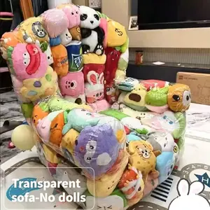 Transparent PVC Doll Storage Sofa, Large Capacity, Easy to Clean, Space-Saving, Multi-Functional, Dedicated for Doll Photography, No Doll Included