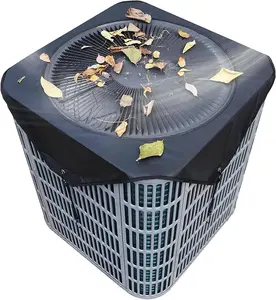 28"x28" Outdoor AC Unit Cover Air Conditioner Compressor Mesh Top Cover for Outside with Bungee Cords Protect from Leaf Dust and Debris