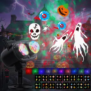 Outdoor Halloween Christmas Projection Light Ip65 Waterproof LED Water Wave Projector for Indoor Garage Party Decoration Landscape Lighting