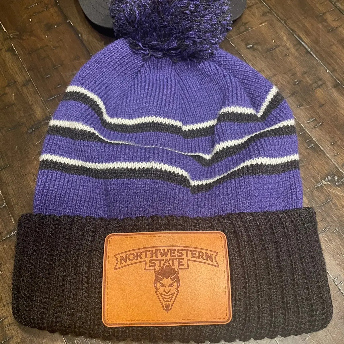 Personalized Leather or leatherette Patch beanies custom