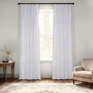 Half Price Drapes Vintage Textured Faux Dupioni Silk Curtain