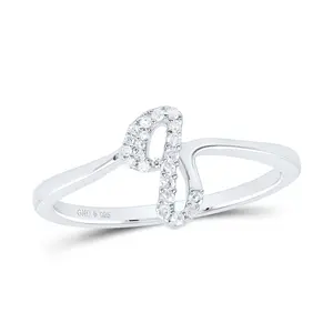 1/12Ctw-Nat Dia P1 Gift Initial "Q" Ladies Ring (1.44 grams)