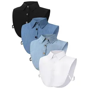 4 pack Detachable False Dicky Collar Fake Half Shirts Faux False Collar for Women Girls Favors