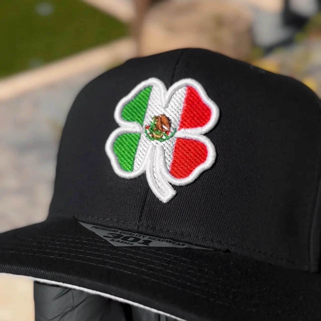 Mexico Flag Trébol Embroidered Custom Hat by Puro Pwr Hats & Embroidery LLC