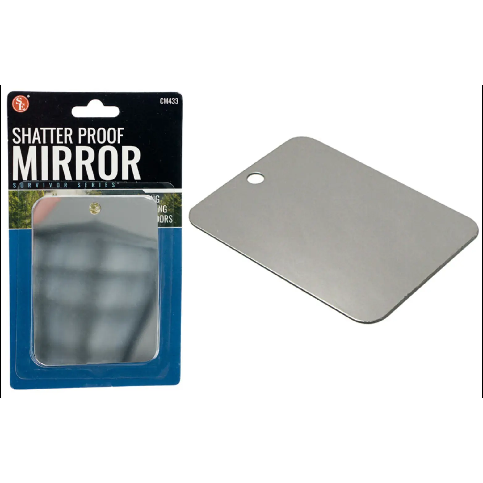 3" X 4" SHATTERPROOF SIGNALING MIRROR