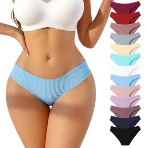 HOTCOM Women’s Casual Bikini Panties 13-Pack – Seamless Soft Cotton Underwear, Everyday Womenswear Basics