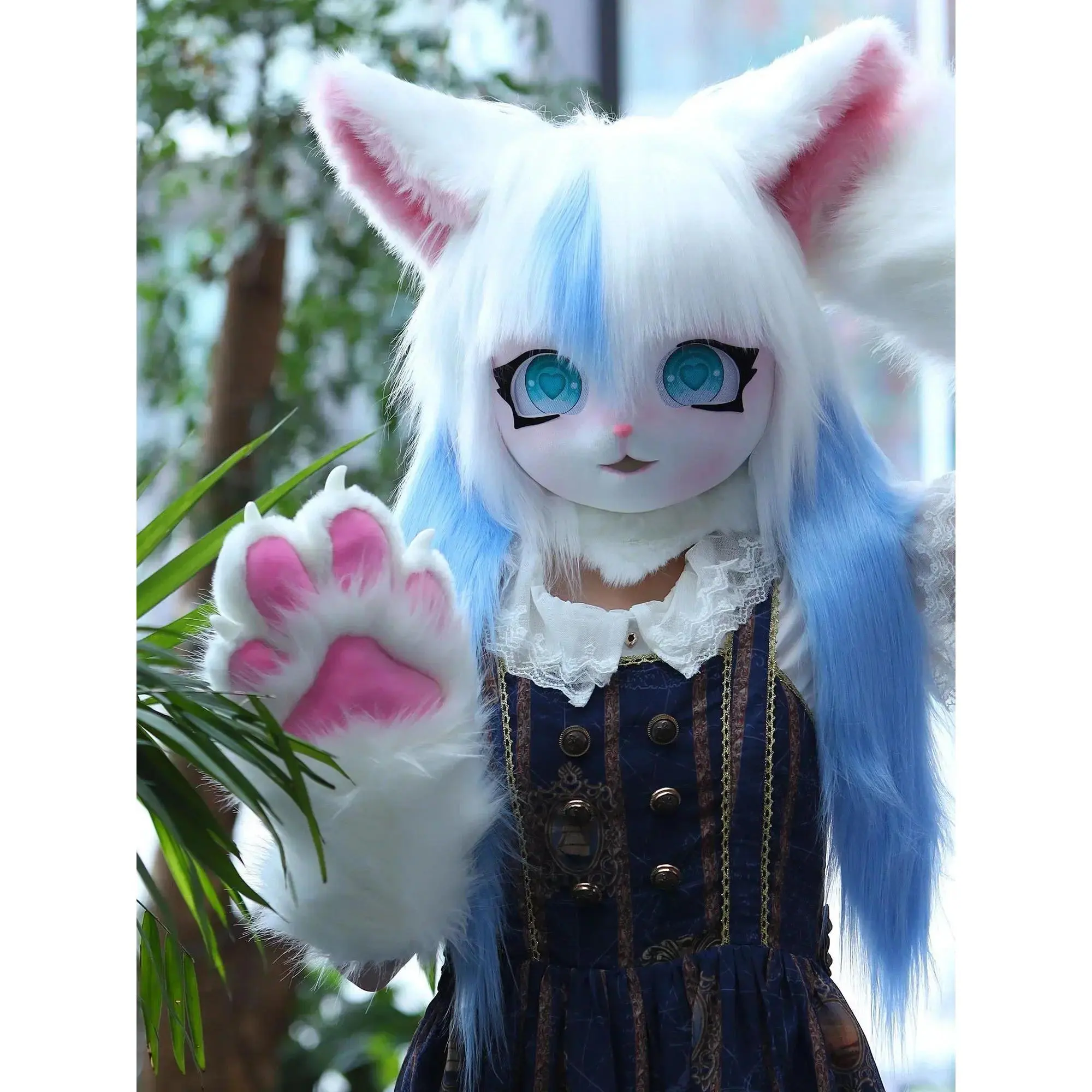 Fursuit Cosplay Headset Furry Costume Paw Head Base Comiket Furry Kig Kigurumi Animal Cat Rabbit Doll Beast Mask Cosplay Costume